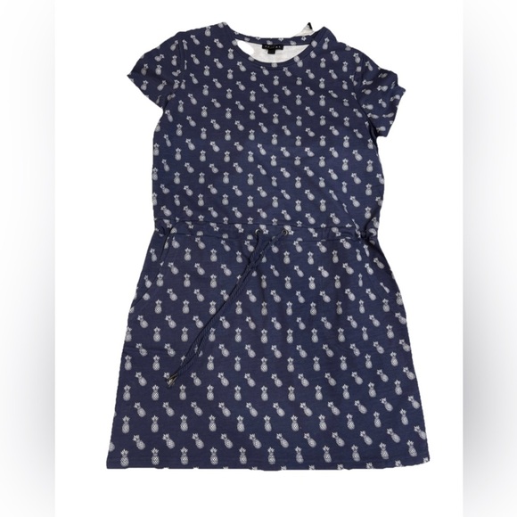 Tribal Navy Blue Pineapple Print Dress - Picture 1 of 5